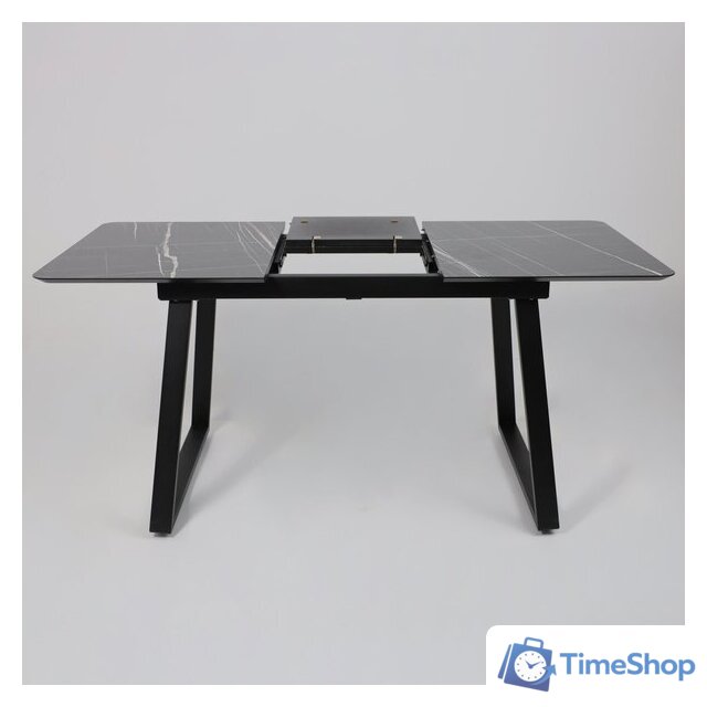 Кухонный стол Lepremo AV 1208 HPL+МДФ раздвижной 1200-1600x800 (черный тунис/черный) - Изображение №7 — Интернет-магазин Time-Shop