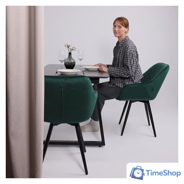 Кухонный стол Lepremo AV 1208 HPL+МДФ раздвижной 1200-1600x800 (черный тунис/черный) - Изображение №22 — Интернет-магазин Time-Shop