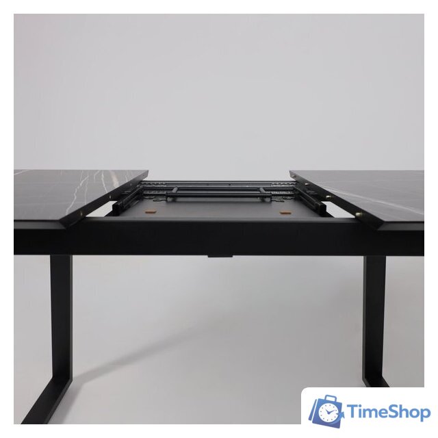Кухонный стол Lepremo AV 1208 HPL+МДФ раздвижной 1200-1600x800 (черный тунис/черный) - Изображение №15 — Интернет-магазин Time-Shop