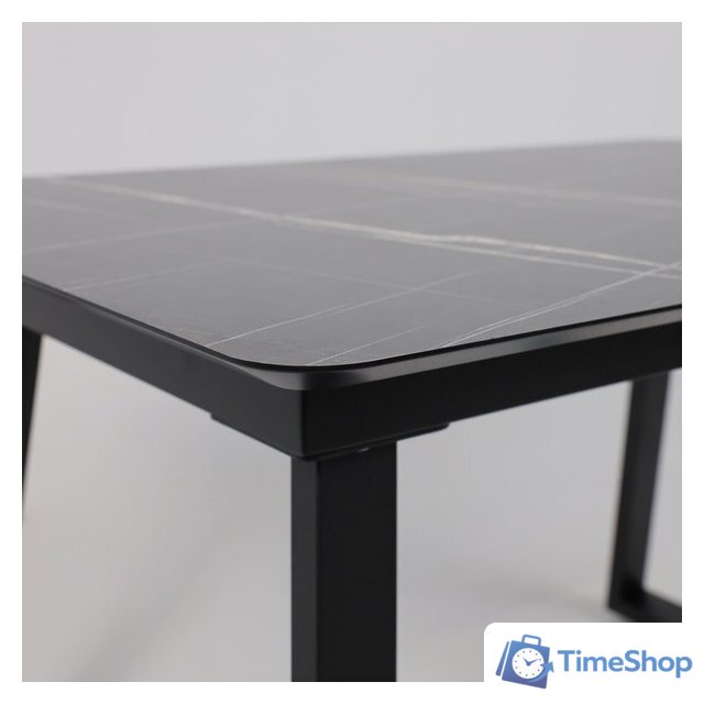 Кухонный стол Lepremo AV 1208 HPL+МДФ раздвижной 1200-1600x800 (черный тунис/черный) - Изображение №11 — Интернет-магазин Time-Shop