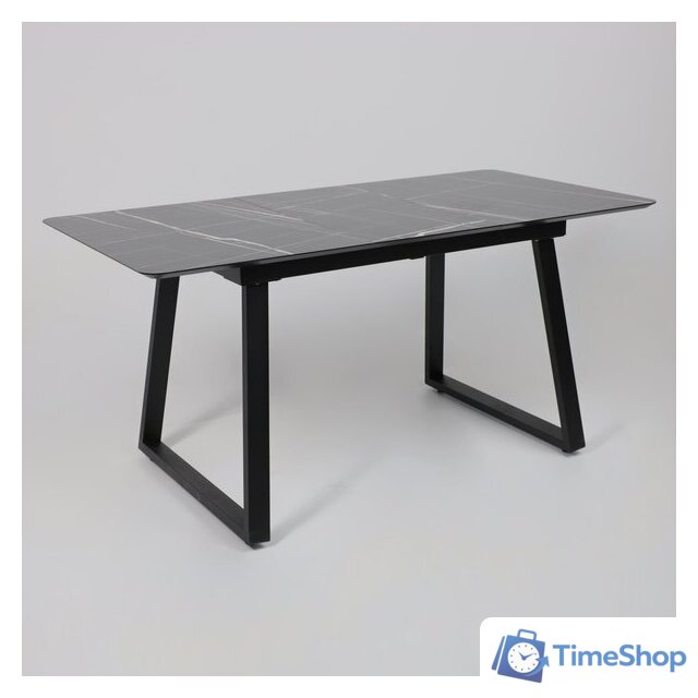 Кухонный стол Lepremo AV 1208 HPL+МДФ раздвижной 1200-1600x800 (черный тунис/черный) - Изображение №10 — Интернет-магазин Time-Shop