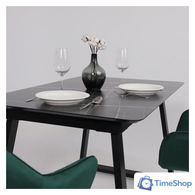 Кухонный стол Lepremo AV 1208 HPL+МДФ раздвижной 1200-1600x800 (черный тунис/черный) - Изображение №20 — Интернет-магазин Time-Shop