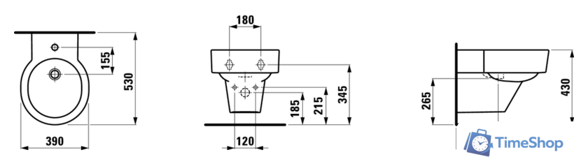 Биде Laufen Val 8302810003021 - Изображение №2 — Интернет-магазин Time-Shop
