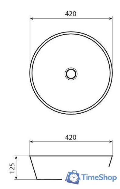 Умывальник Allen Brau Liberty 4.32002.20 (без перелива) - Изображение №2 — Интернет-магазин Time-Shop