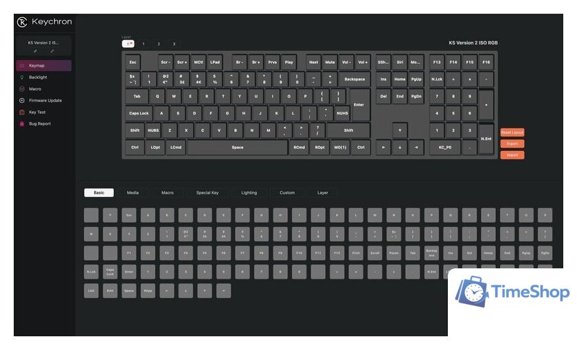 Клавиатура Keychron K5 V2 K5X-H3 (Gateron Low Profile Brown 2.0) - Изображение №7 — Интернет-магазин Time-Shop