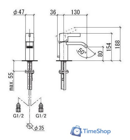 Смеситель Dornbracht Imo 33.500.670.00 - Изображение №2 — Интернет-магазин Time-Shop