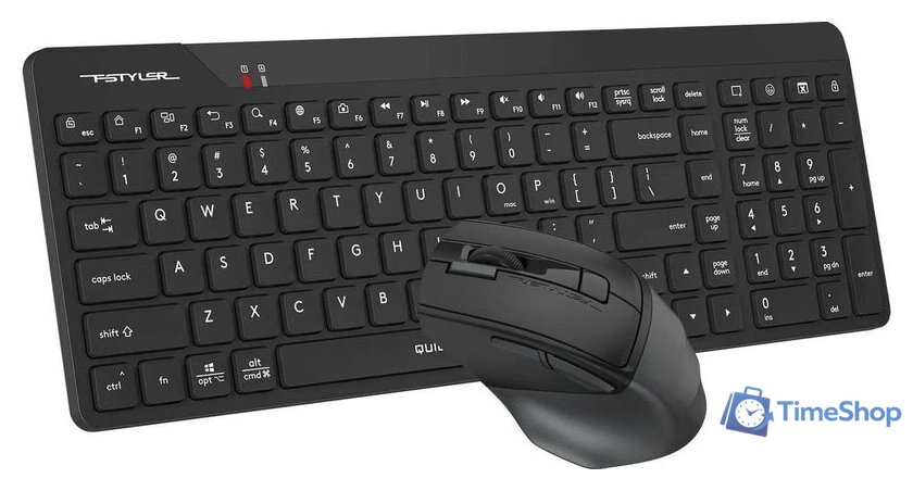 Офисный набор A4Tech Fstyler FG2400 Air2 (черный) - Изображение №3 — Интернет-магазин Time-Shop
