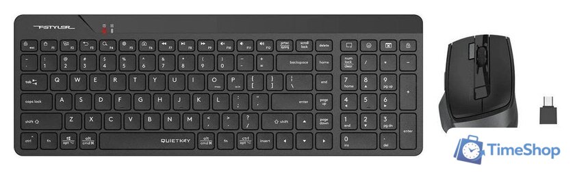 Офисный набор A4Tech Fstyler FG2400 Air2 (черный) - Изображение №2 — Интернет-магазин Time-Shop