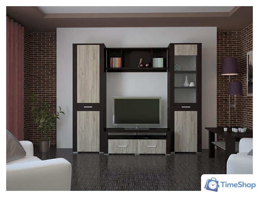 Комод Интерлиния Коламбия КЛ-10 (дуб венге/дуб серый) - Изображение №8 — Интернет-магазин Time-Shop