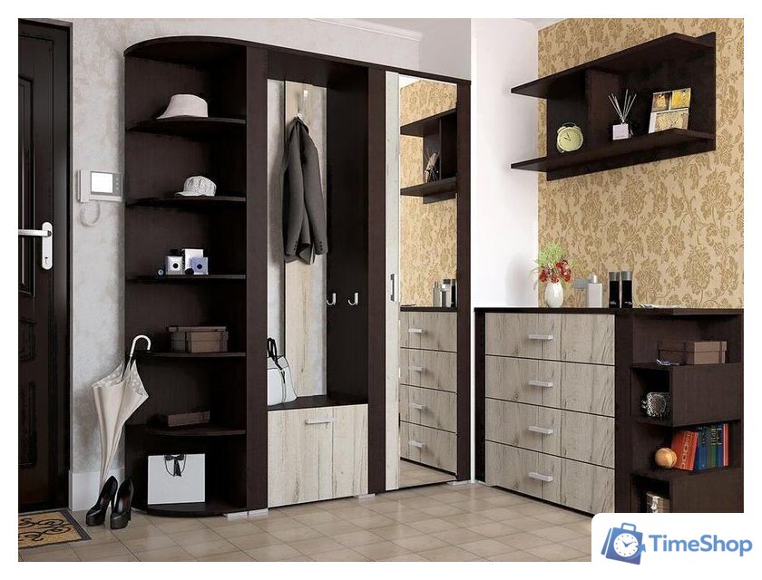 Комод Интерлиния Коламбия КЛ-10 (дуб венге/дуб серый) - Изображение №3 — Интернет-магазин Time-Shop