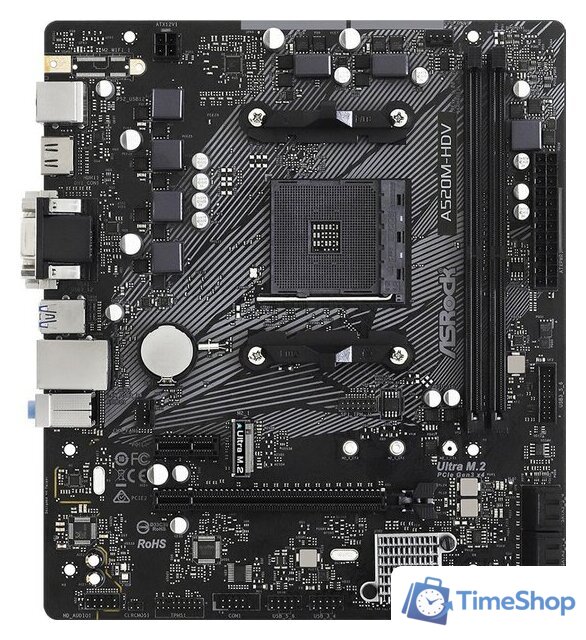 Материнская плата ASRock A520M-HDV - Изображение №1 — Интернет-магазин Time-Shop