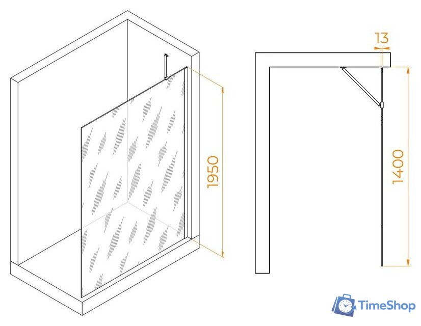 Душевая стенка RGW WA-110B 351011014-14 - Изображение №4 — Интернет-магазин Time-Shop