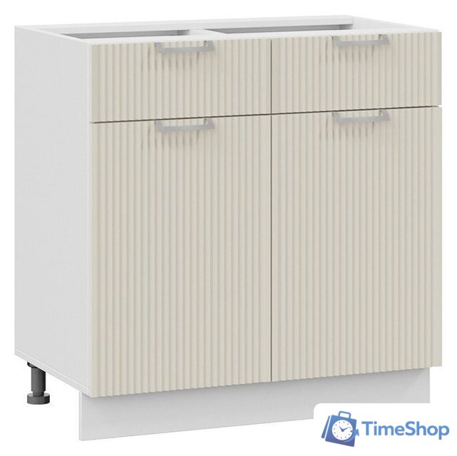 Шкаф напольный Трия Кимберли 1Н8Я1 (белый/кремовый) - Изображение №1 — Интернет-магазин Time-Shop