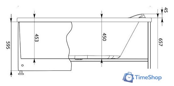 Ванна Aquanet Graciosa 150x90 L - Изображение №7 — Интернет-магазин Time-Shop