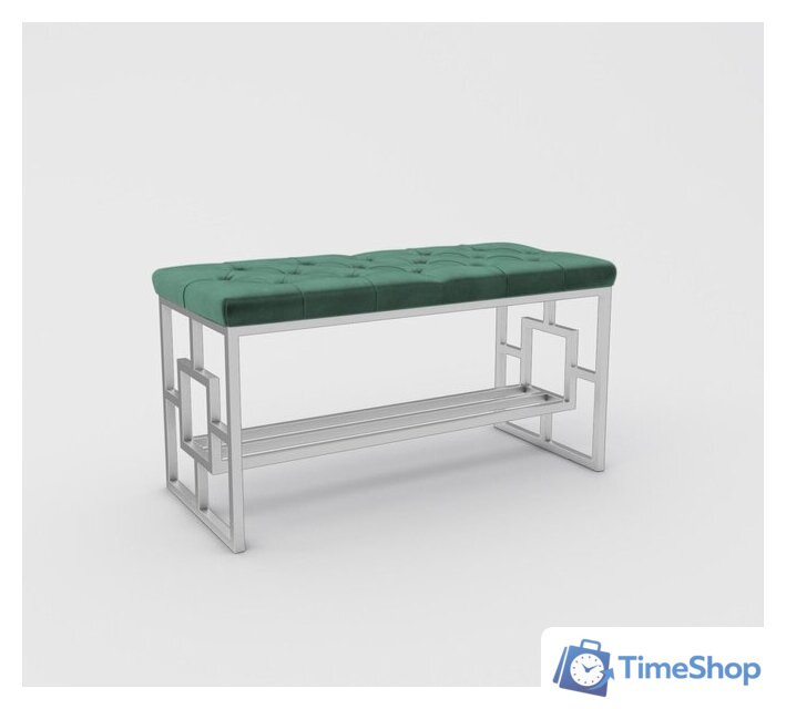 Банкетка Hype Mebel Квадро Люкс (белый/зеленый) - Изображение №1 — Интернет-магазин Time-Shop