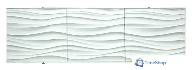 Фронтальный экран под ванну Perfecto Linea 36-031707 3D 1.7 м (волна белая) - Изображение №1 — Интернет-магазин Time-Shop