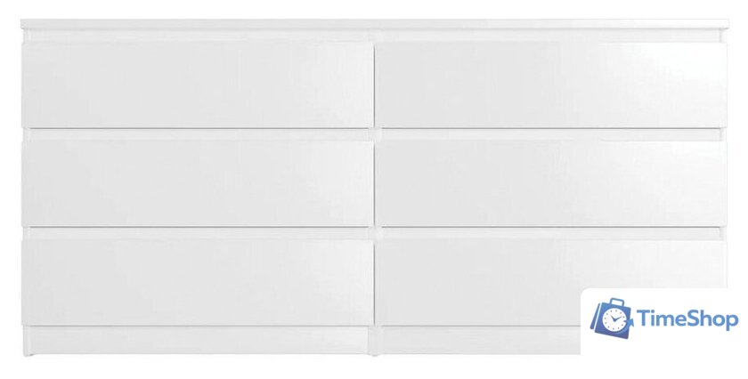 Комод Mio Tesoro Мальта 6 ящиков 160x76 2.05.02.060.1 (белый) - Изображение №3 — Интернет-магазин Time-Shop