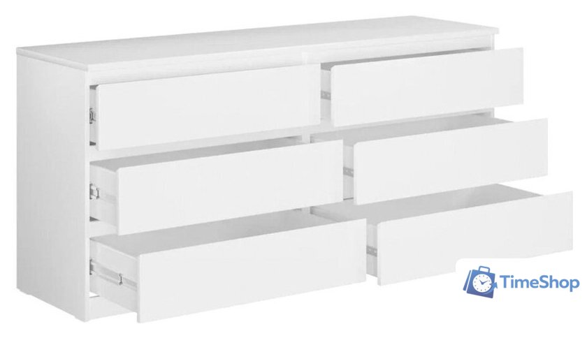 Комод Mio Tesoro Мальта 6 ящиков 160x76 2.05.02.060.1 (белый) - Изображение №2 — Интернет-магазин Time-Shop