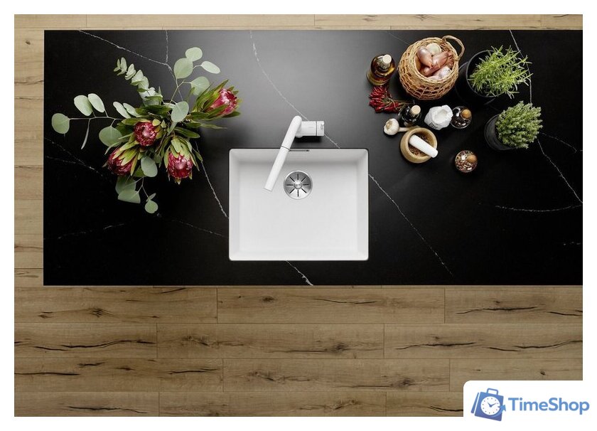 Кухонная мойка Blanco Subline 500-U Coloured Components 527796 (мягкий белый) - Изображение №4 — Интернет-магазин Time-Shop