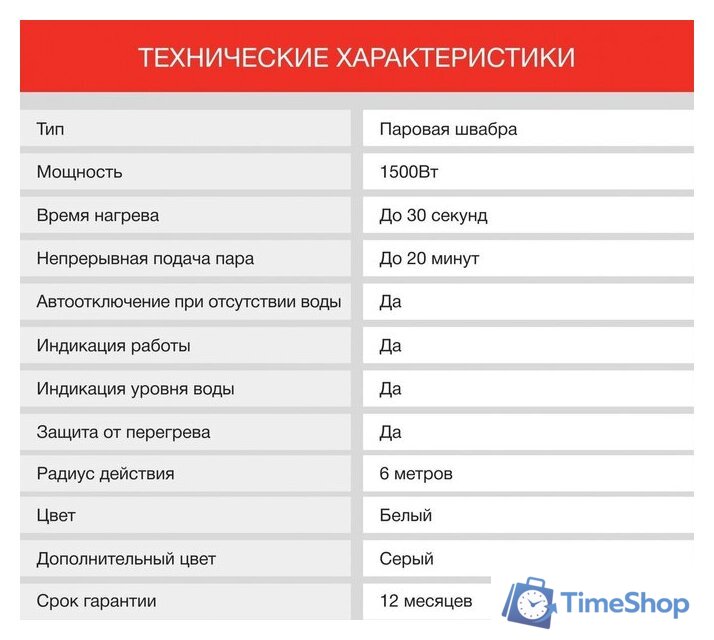 Паровая швабра StarWind SSM5590 (белый/серый) - Изображение №18 — Интернет-магазин Time-Shop