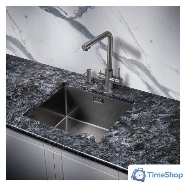 Кухонная мойка Milacio Denia 48 Steel MC.77449 (вороненая сталь) - Изображение №3 — Интернет-магазин Time-Shop