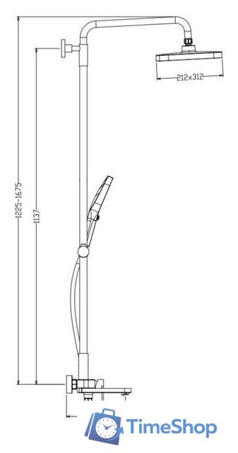 Душевая система  Raglo R50.24 - Изображение №2 — Интернет-магазин Time-Shop