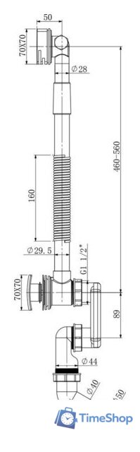 Ванна Lauter Oasis 175 21203075 (с ножками и сифоном 21Y11010 хром) - Изображение №34 — Интернет-магазин Time-Shop