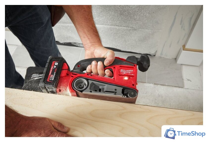 Ленточная шлифмашина Milwaukee M18 FBTS75-0 4933479614 (без АКБ) - Изображение №9 — Интернет-магазин Time-Shop