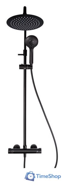 Душевая система  Rubineta Olo BK + Thermo-15 BK 625038 - Изображение №1 — Интернет-магазин Time-Shop