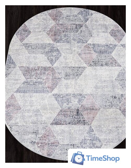 Ковер для жилой комнаты Merinos Zumma F257-OVAL-PINK (1.6х2.3) - Изображение №4 — Интернет-магазин Time-Shop