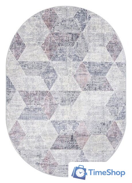 Ковер для жилой комнаты Merinos Zumma F257-OVAL-PINK (1.6х2.3) - Изображение №1 — Интернет-магазин Time-Shop