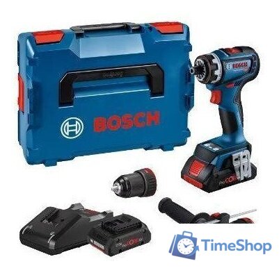 Дрель-шуруповерт Bosch GSR 18V-90 FC Professional 06019K6205 (с 2-мя АКБ, набор сменных патронов, кейс) - Изображение №1 — Интернет-магазин Time-Shop