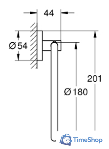 Держатель для полотенца Grohe Essentials 40365001 (хром) - Изображение №2 — Интернет-магазин Time-Shop