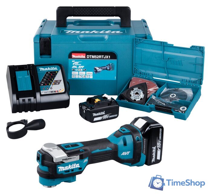 Реноватор Makita DTM52RTJX1 (с 2-мя АКБ, кейс, набор оснастки) - Изображение №1 — Интернет-магазин Time-Shop