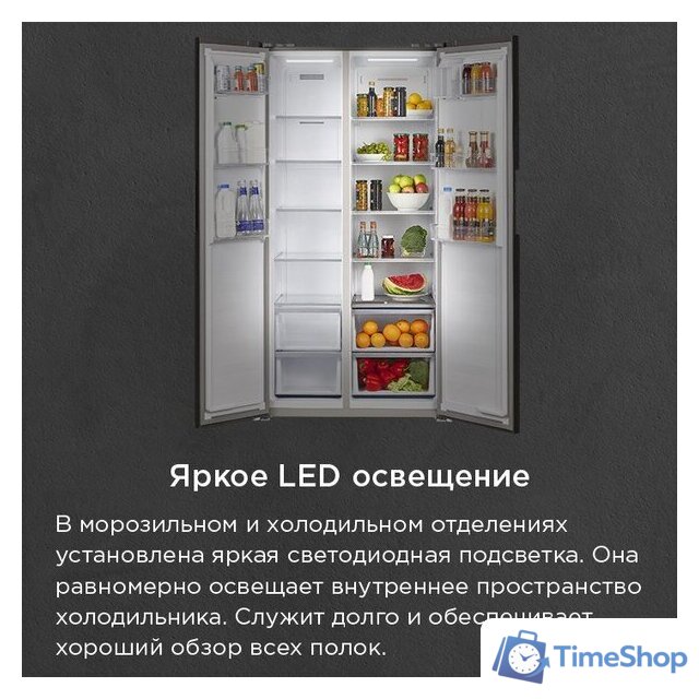 Холодильник side by side MAUNFELD MFF191NFSB - Изображение №27 — Интернет-магазин Time-Shop