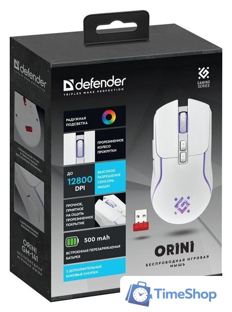 Игровая мышь Defender Orini GM-141 (белый) - Изображение №4 — Интернет-магазин Time-Shop