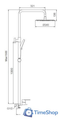 Душевая система  FRAP F24806-9 - Изображение №2 — Интернет-магазин Time-Shop