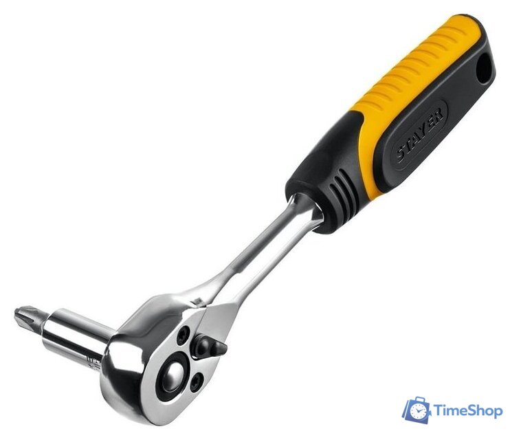 Набор трещотка с головками и битами Stayer 27760-H57 (57 предметов) - Изображение №13 — Интернет-магазин Time-Shop