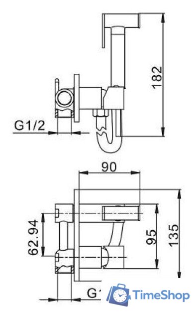 Гигиенический душ Haiba HB5515-7 - Изображение №2 — Интернет-магазин Time-Shop
