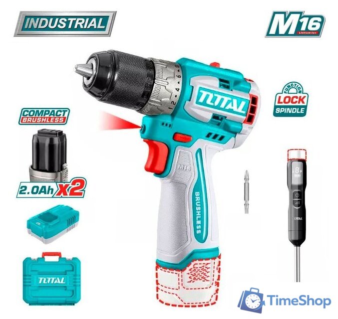  Total TCKLI1628 (шуруповерт, блендер, 2 АКБ, кейс) - Изображение №1 — Интернет-магазин Time-Shop