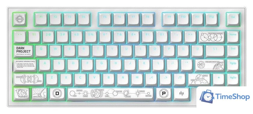 Клавиатура Dark Project ALU81A Terra Nova White (g3ms Moonstone) - Изображение №2 — Интернет-магазин Time-Shop