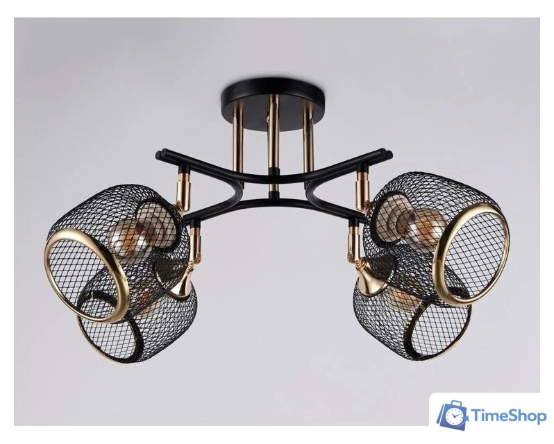 Люстра средней высоты Ambrella light Traditional TR80177/4 BK/FGD (черный/золото) - Изображение №2 — Интернет-магазин Time-Shop