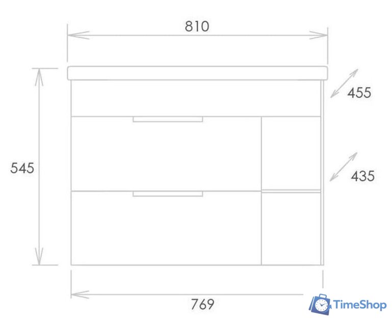  Onika Тумба под умывальник Легран 80.13 108047 - Изображение №2 — Интернет-магазин Time-Shop