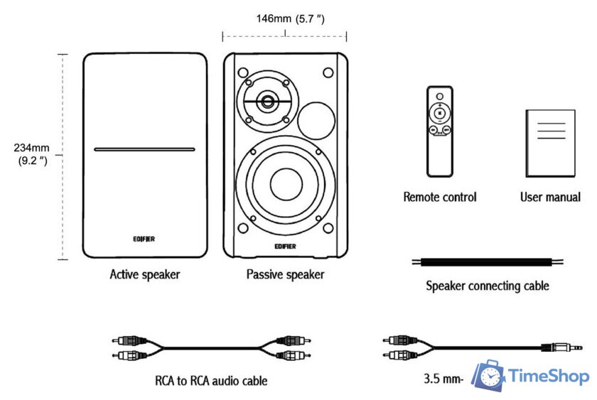 Акустика Edifier R1280Ts - Изображение №9 — Интернет-магазин Time-Shop