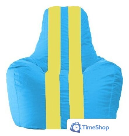 Кресло-мешок Flagman Спортинг С1.1-280 (голубой/желтый) - Изображение №1 — Интернет-магазин Time-Shop