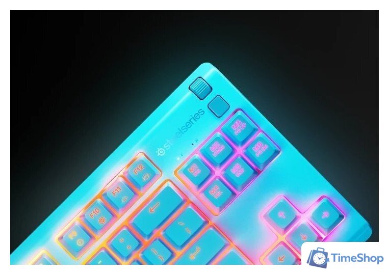 Клавиатура SteelSeries Apex 3 TKL (голубой, нет кириллицы) - Изображение №6 — Интернет-магазин Time-Shop