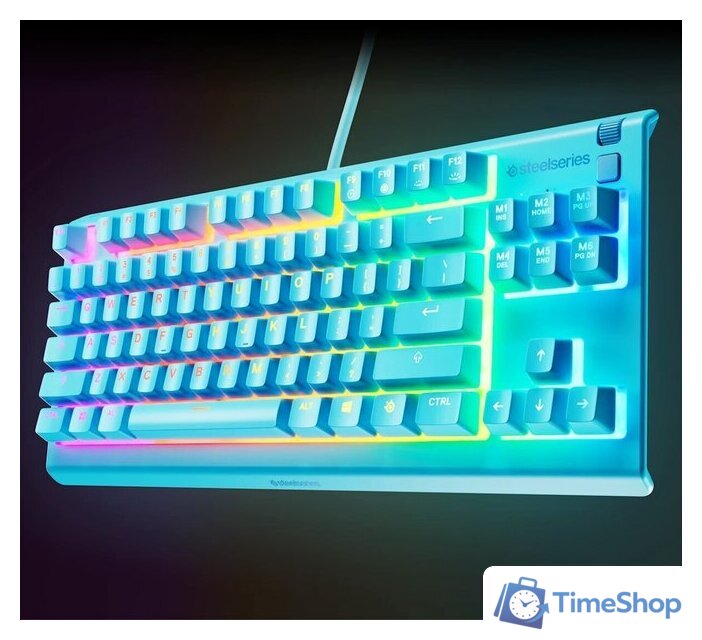 Клавиатура SteelSeries Apex 3 TKL (голубой, нет кириллицы) - Изображение №3 — Интернет-магазин Time-Shop