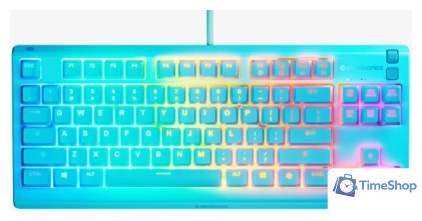 Клавиатура SteelSeries Apex 3 TKL (голубой, нет кириллицы) - Изображение №1 — Интернет-магазин Time-Shop