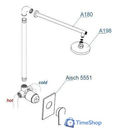 Комплект смесителей Wasserkraft A55180 - Изображение №3 — Интернет-магазин Time-Shop