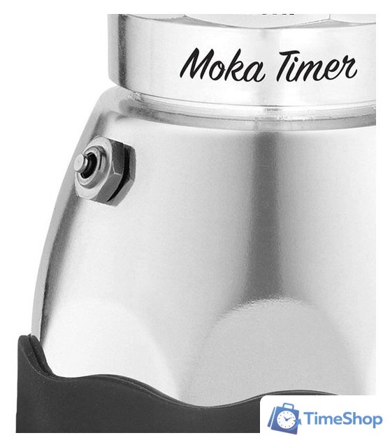 Гейзерная кофеварка Bialetti Moka Timer (3 порции) - Изображение №4 — Интернет-магазин Time-Shop